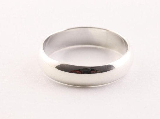 Fijne gladde zilveren ring afbeelding 1
