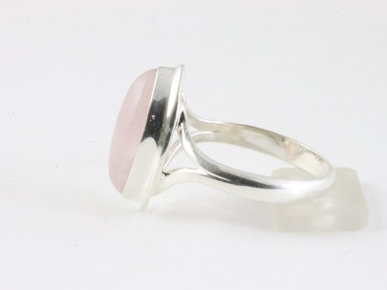 Hoogglans zilveren ring met aqua chalcedoon afbeelding 2