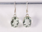 Zilveren oorbellen met groene amethist afbeelding 4