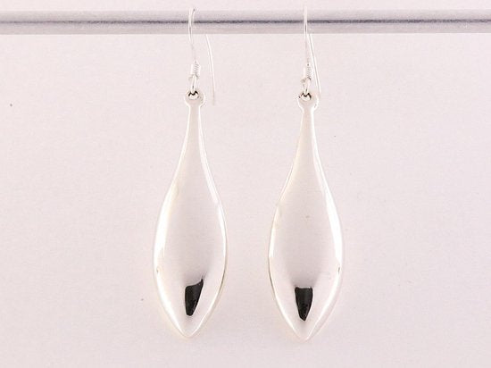 Hoogglans zilveren pegel oorbellen afbeelding 1