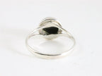 Fijne ronde zilveren ring met onyx afbeelding 3