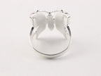 Zilveren vlinder ring met abalone schelp afbeelding 4