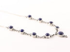 Bewerkte zilveren ketting met lapis lazuli afbeelding 2