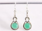 Zilveren oorbellen met groene onyx afbeelding 4