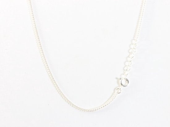 Zilveren ketting met rozenkwarts afbeelding 4