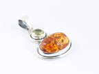 Zilveren hanger met amber en citrien afbeelding 2
