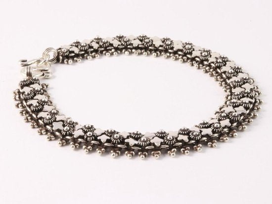 Fijn bewerkte zilveren schakelarmband afbeelding 2