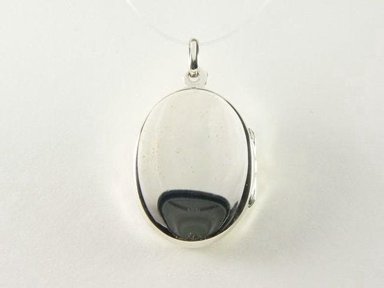 Bewerkt zilveren medaillon voor 2 foto's afbeelding 3