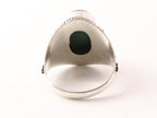 Bewerkte zilveren ring met malachiet afbeelding 3