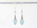 Zilveren oorbellen met aqua chalcedoon afbeelding 3