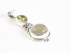 Bewerkte zilveren hanger met gouden rutielkwarts en citrien afbeelding 2