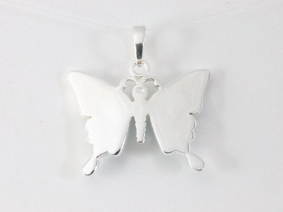 Zilveren vlinder hanger met welo opaal afbeelding 3