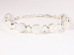 Zware zilveren armband met regenboog maansteen afbeelding 1
