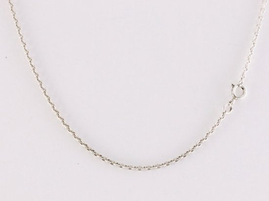 Bewerkte zilveren hanger met smaragd aan ketting afbeelding 5