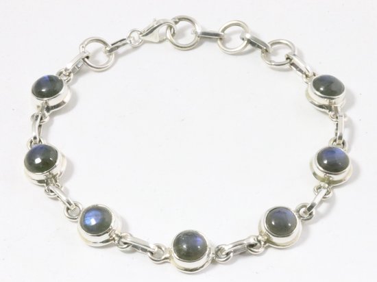 Zilveren armband met labradoriet afbeelding 1