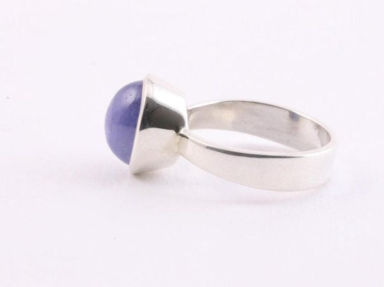 Zilveren ring met tanzaniet afbeelding 3