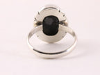 Ovale zilveren ring met sneeuwvlok obsidiaan afbeelding 3