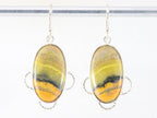 Zilveren oorbellen met bumble bee jaspis afbeelding 3