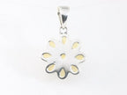 Bloemvormige zilveren hanger met citrien afbeelding 3