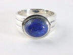 Zware zilveren ring met lapis lazuli afbeelding 4