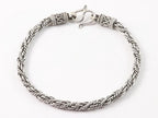Gevlochten zilveren armband afbeelding 1
