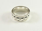 Zilveren geluksring met kabelpatroon afbeelding 2