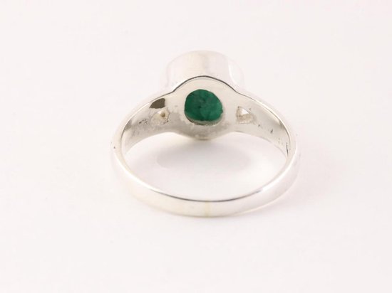 Zilveren ring met smaragd afbeelding 3