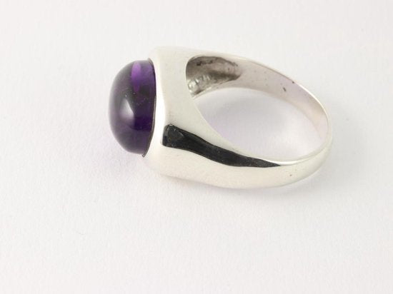Zilveren ring met amethist afbeelding 3