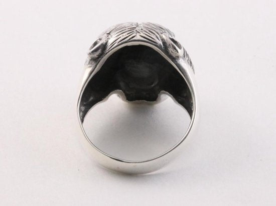 Zilveren ring met tijgerkop afbeelding 4