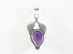 Bewerkte zilveren hanger met amethist afbeelding 3