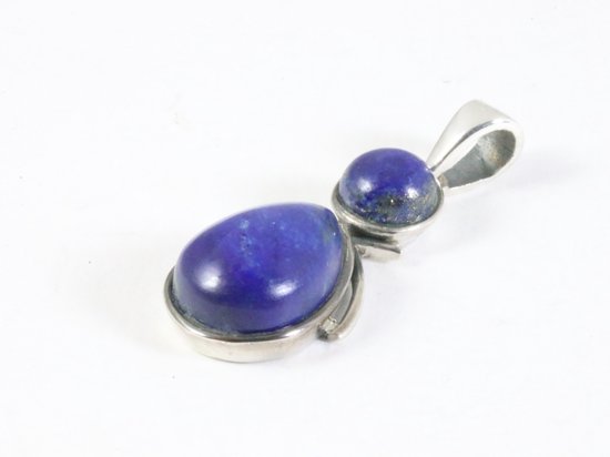Zilveren hanger met lapis lazuli afbeelding 2