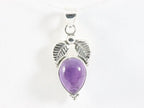 Bewerkte zilveren hanger met amethist afbeelding 4