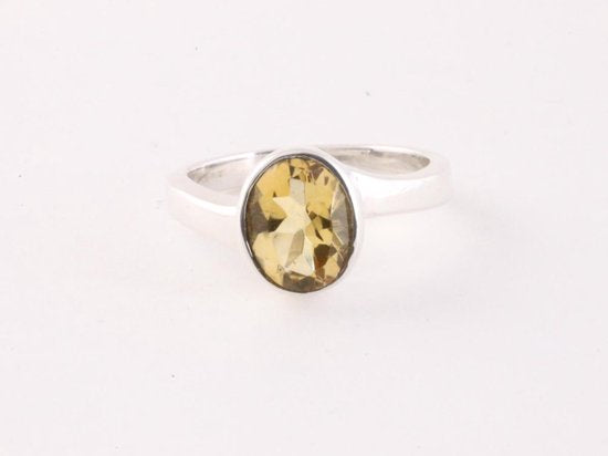 Zilveren ring met citrien afbeelding 3