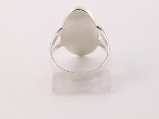 Ovale zilveren ring met lapis lazuli afbeelding 4