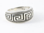 Zilveren ring met Grieks motief afbeelding 1