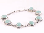 Bewerkte zilveren armband met amazoniet afbeelding 2