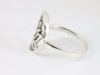 Ronde zilveren lotus bloem ring afbeelding 2