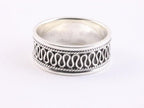 Zilveren ring met meandergravering afbeelding 1