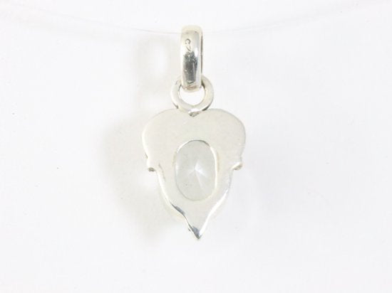 Fijne bewerkte zilveren hanger met bergkristal afbeelding 3