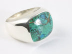 Zware zilveren ring met chrysocolla afbeelding 1