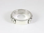 Zilveren ring met bloemen afbeelding 3