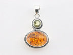 Zilveren hanger met amber en citrien afbeelding 4