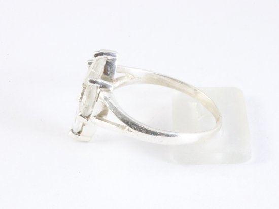 Fijne zilveren ring met bergkristal afbeelding 2