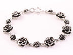 Zilveren armband met roosjes afbeelding 1