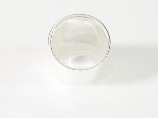 Zware zilveren ring met multicolor schelp afbeelding 2