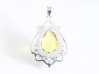 Bewerkte zilveren hanger met citrien afbeelding 3
