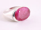 Zilveren ring met robijn afbeelding 1