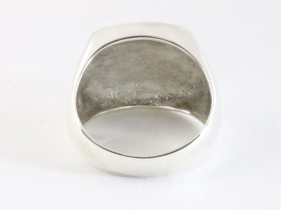 Zware zilveren ring met chrysocolla afbeelding 3