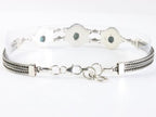 Bewerkte zilveren armband met turkoois afbeelding 3