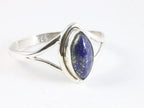 Fijne zilveren ring met lapis lazuli afbeelding 1